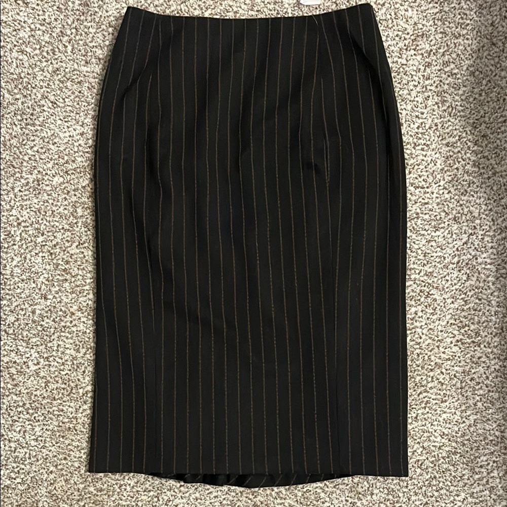 Charcoal Pinstripe Skirt
